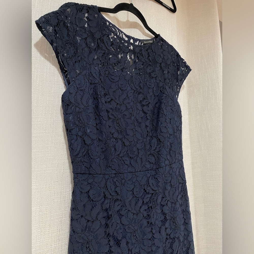 Banana Republic Navy Blue Lace Dress